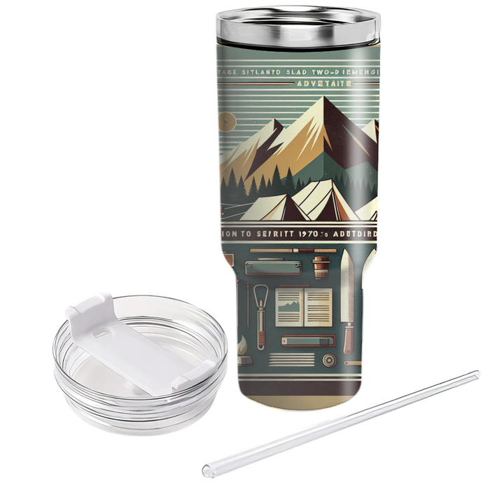 Retro Outdoor Adventure Tumblers With Lids