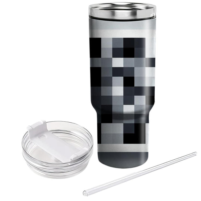 Sleek Square Grid  Tumblers With Lids