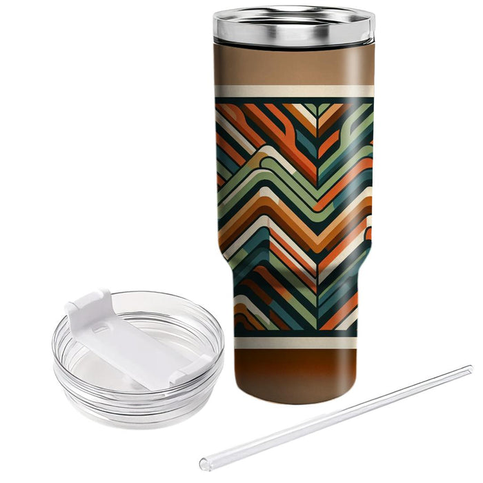 Zigzag Chevron Charm  Insulated Tumblers