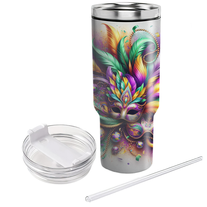 Vibrant Echoes - Mardi Gras  Decorative Tumblers