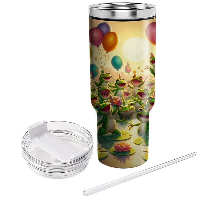 Whimsical Frog Festival  Custom Tumblers