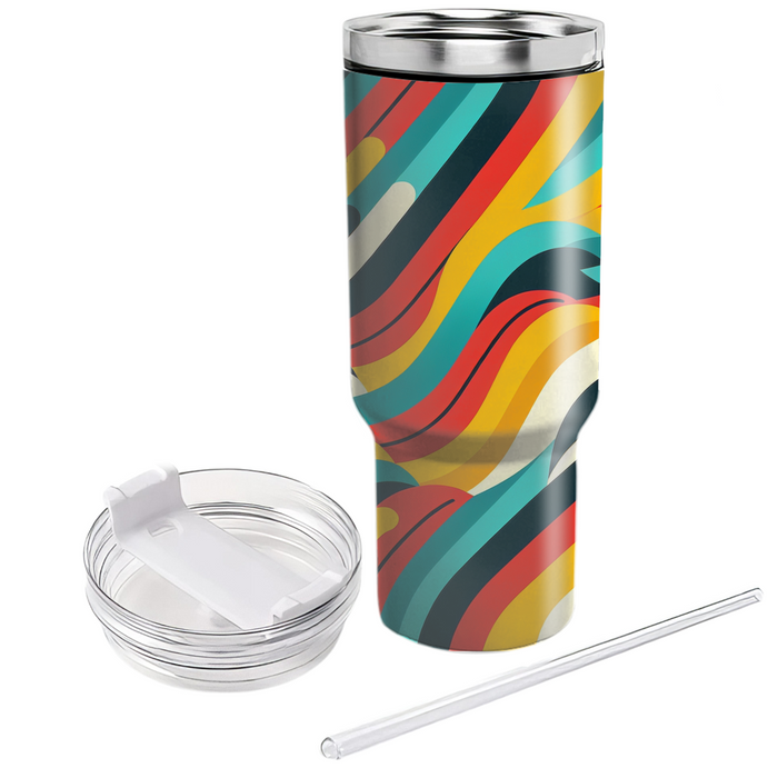 Bold And Bright Stripe Fusion  Unique Tumblers