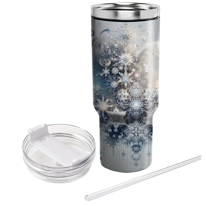 Winter Crystal Snowfall  Insulated Tumblers