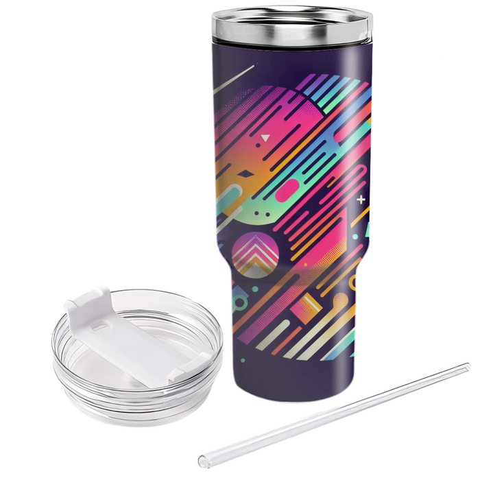 Funky Retro Lines  Tumbler Cups