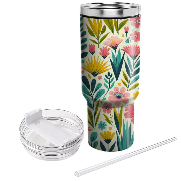 Sunny Meadow Pattern  Tumblers With Lids