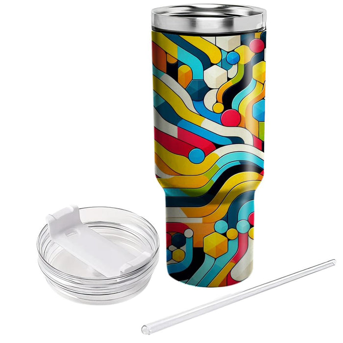 Bold Hexagon Mosaic  Decorative Tumblers