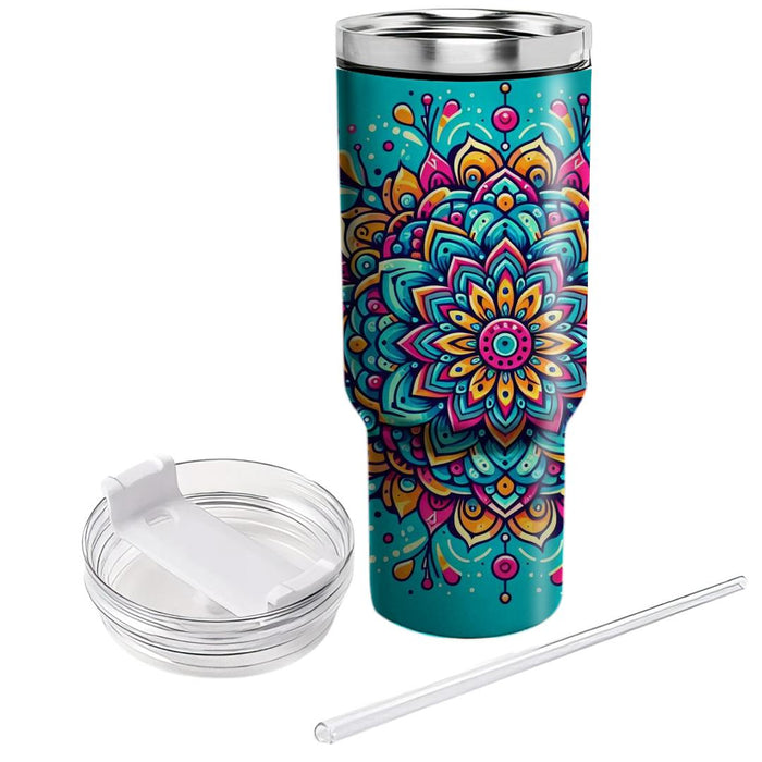 Bright Colorful Mandala  Decorative Tumblers