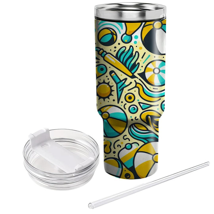 Sunny Beach Day  Decorative Tumblers