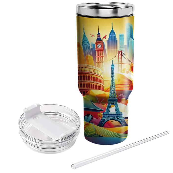 Vibrant Voyage - Travel Day  Decorative Tumblers