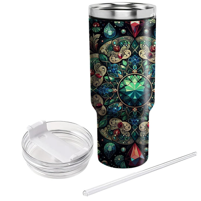 Dazzling Gemstone Patterns  Decorative Tumblers