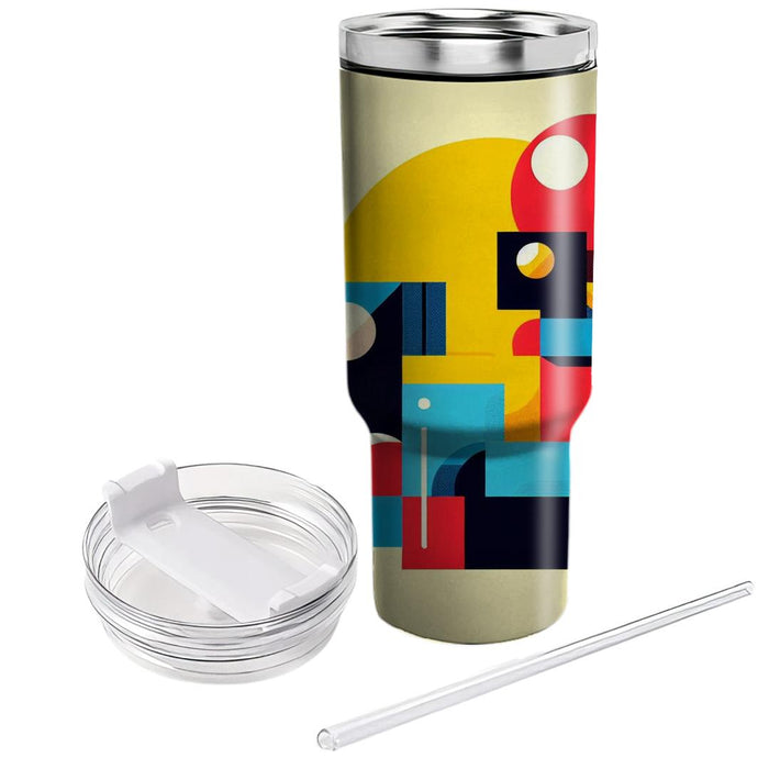 Bold Color Block Patterns  Personalized Tumblers