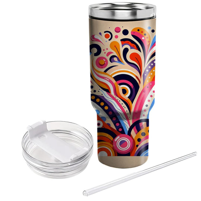 Artistic Retro Patterns  Tumblers With Lids