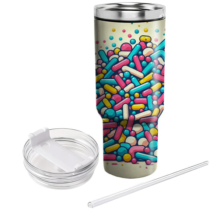 Vibrant Retro Sprinkles  Custom Tumblers