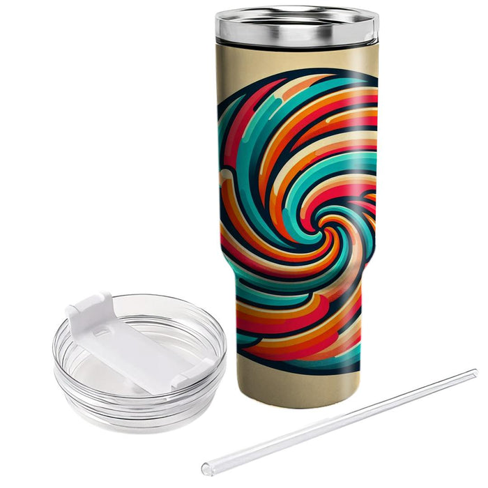 Groovy Spiral Swirls  Decorative Tumblers