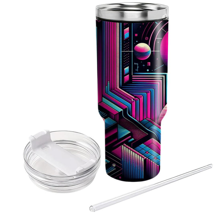 Synthwave Aesthetic  Tumblers With Lids