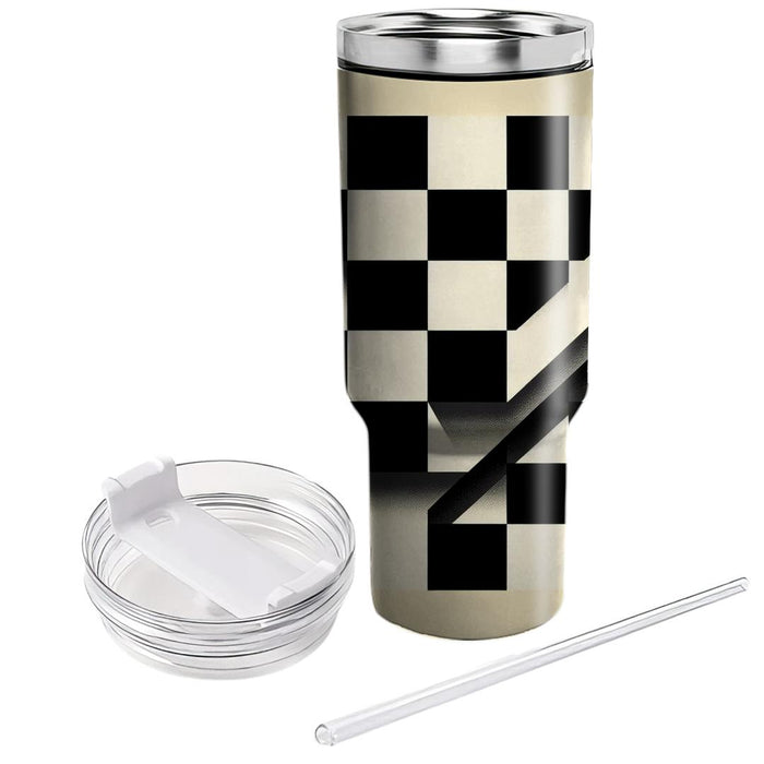 Bold Checkerboard  Tumbler Cups