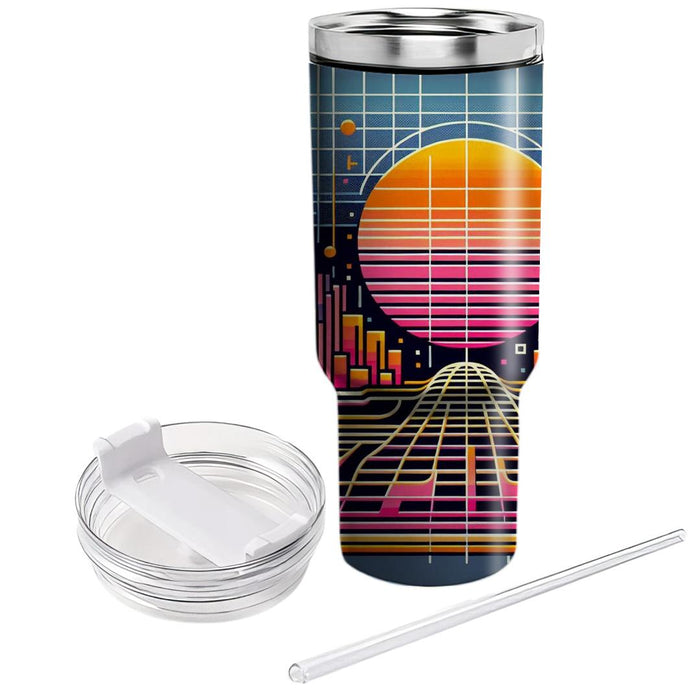 Techno Sunrise  Tumblers With Lids