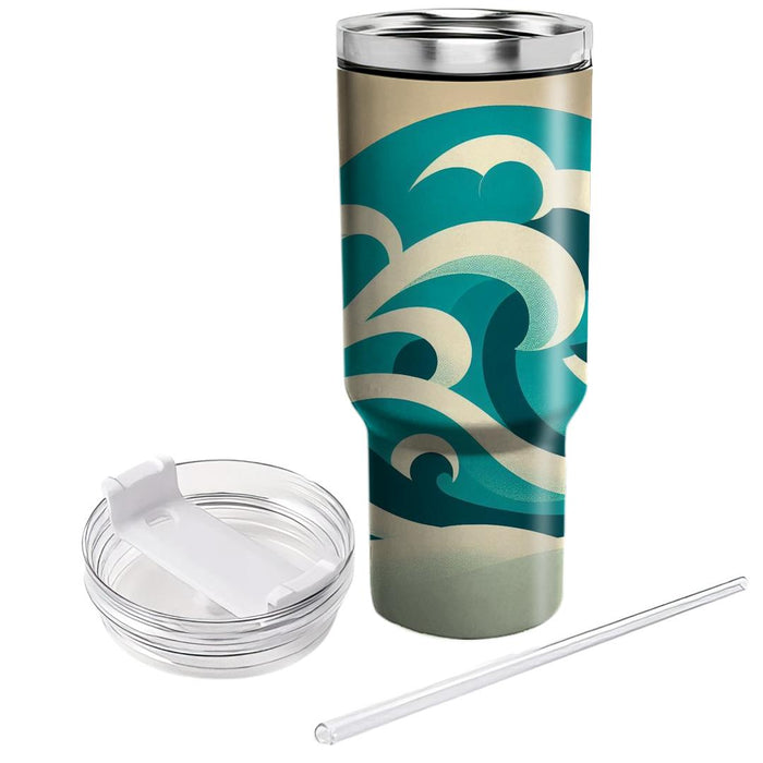 Bubbly Ocean Waves  Tumbler Cups