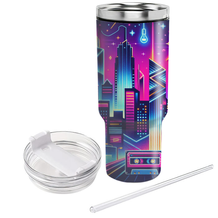 Radical 80s Neon Streets Insulated Tumblers