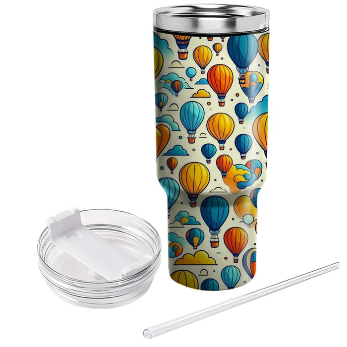 Whimsical Hot Air Balloon  Personalized Tumblers