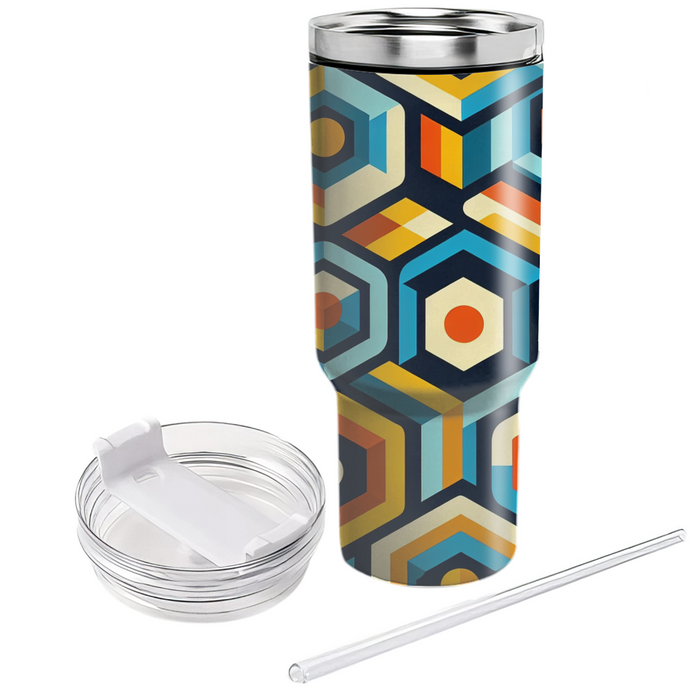 Bold Hexagonal Patterns  Custom Tumblers