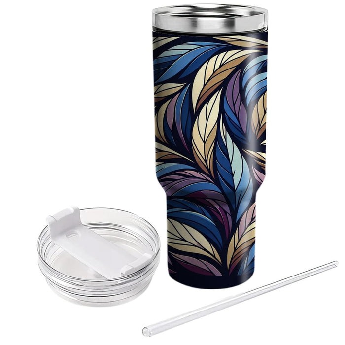 Artistic Feather Motif  Custom Tumblers