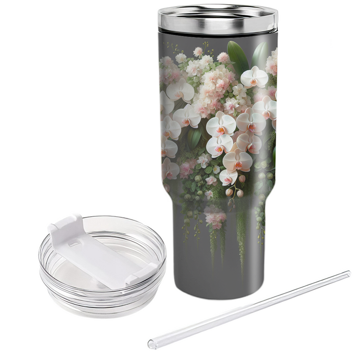 Elegant Orchid Cascade Tumbler Cups