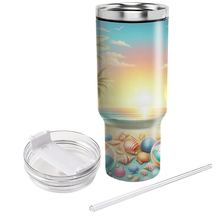 Tropical Retreat - International Beach Day  Decorative Tumblers