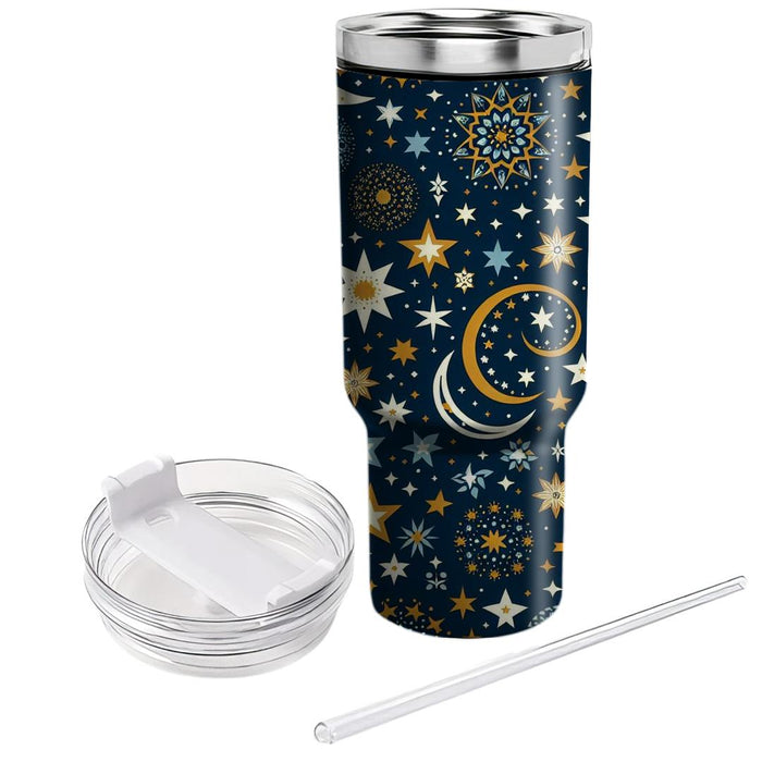 Whimsical Stars And Moon  Tumblers For Gifts