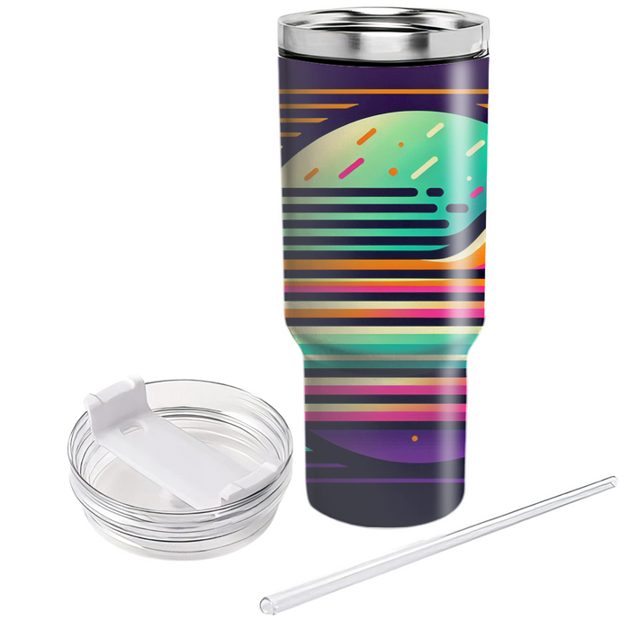 Bold Neon Stripes  Tumbler Cups