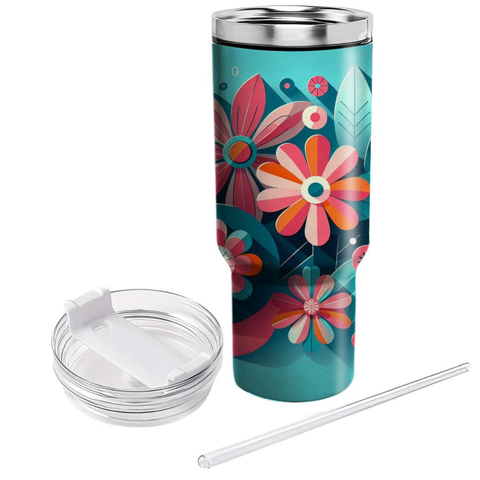 Bold Floral  Tumbler Cups