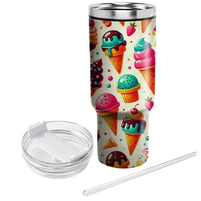 Geometric Ice Cream Cones  Insulated Tumblers