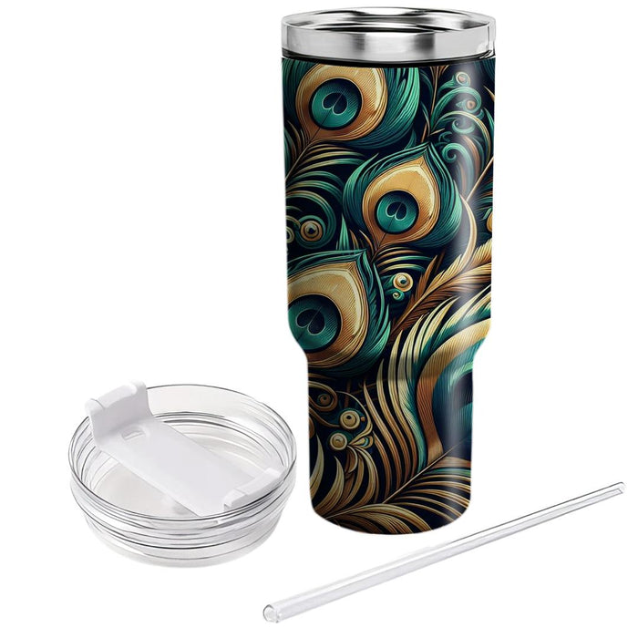 Glamorous Peacock  Custom Tumblers