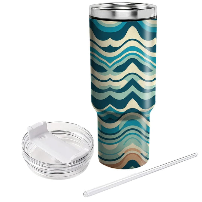 Bold Chevron Wave  Tumblers With Lids