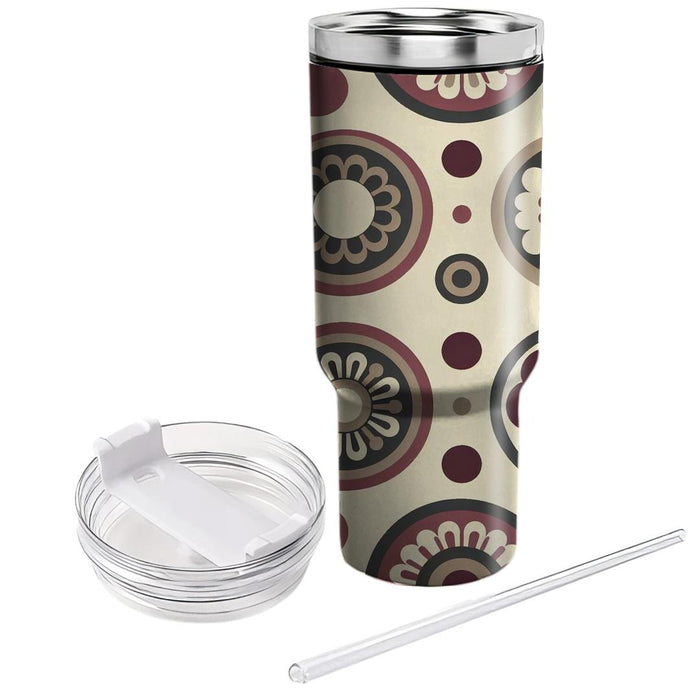 Vintage Circles  Personalized Tumblers