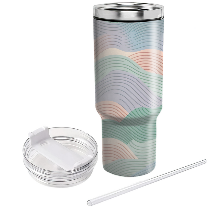 Wavy Stripe Pattern Tumbler Cups