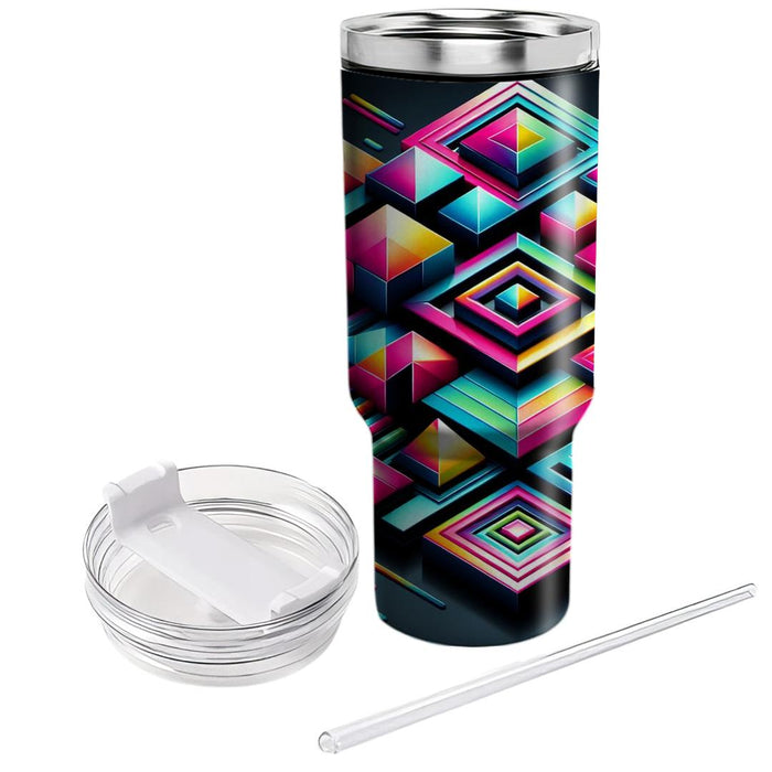 Geometric Glamour  Personalized Tumblers