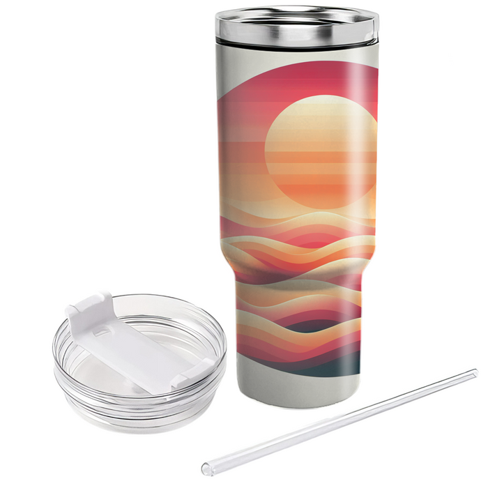 Retro Gradient Waves  Tumblers For Gifts