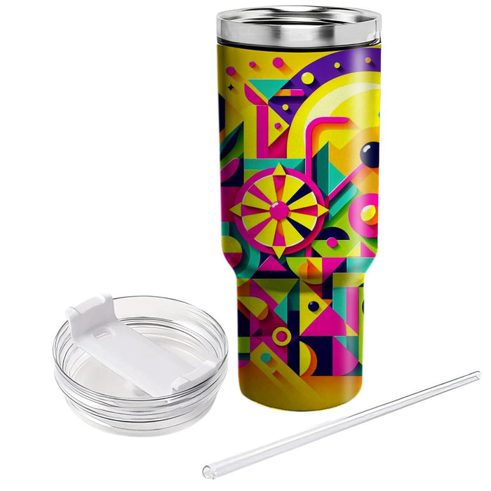 Funky Retro Shapes  Tumbler Cups