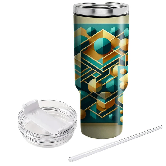 Abstract Geometric Sphere  Personalized Tumblers