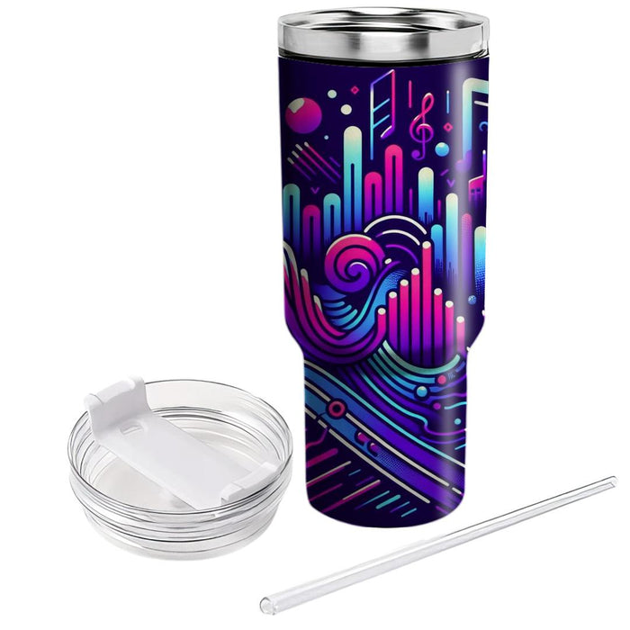 Techno Beats  Tumblers With Lids