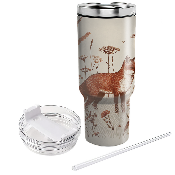 Vintage Fox In Meadow  Decorative Tumblers