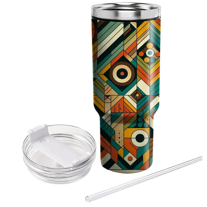 Retro Geo Blocks  Decorative Tumblers