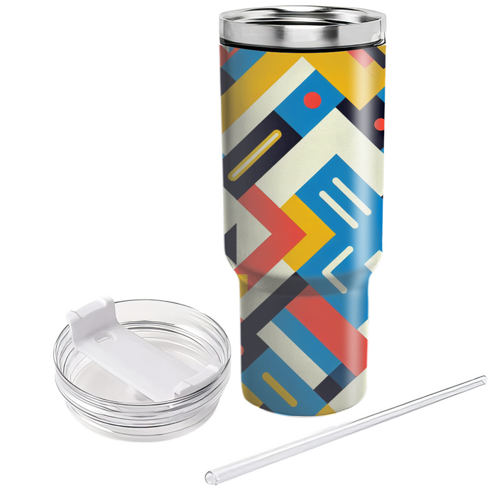 Geometric Arrow Pattern  Insulated Tumblers