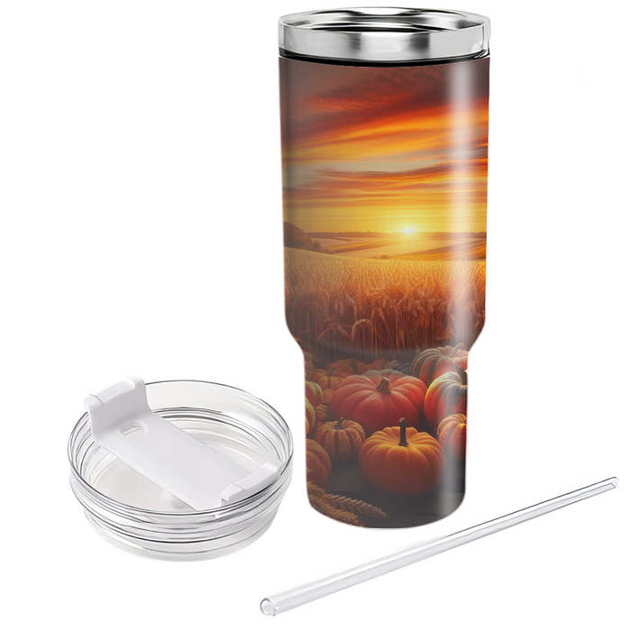 Sunkissed Autumn Harvest Tumblers With Lids