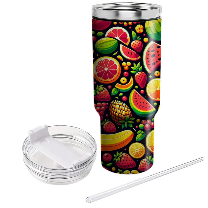 Bright Summer Fruits  Tumblers With Lids