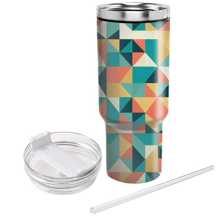 Geometric Triangular Mosaic Custom Tumblers