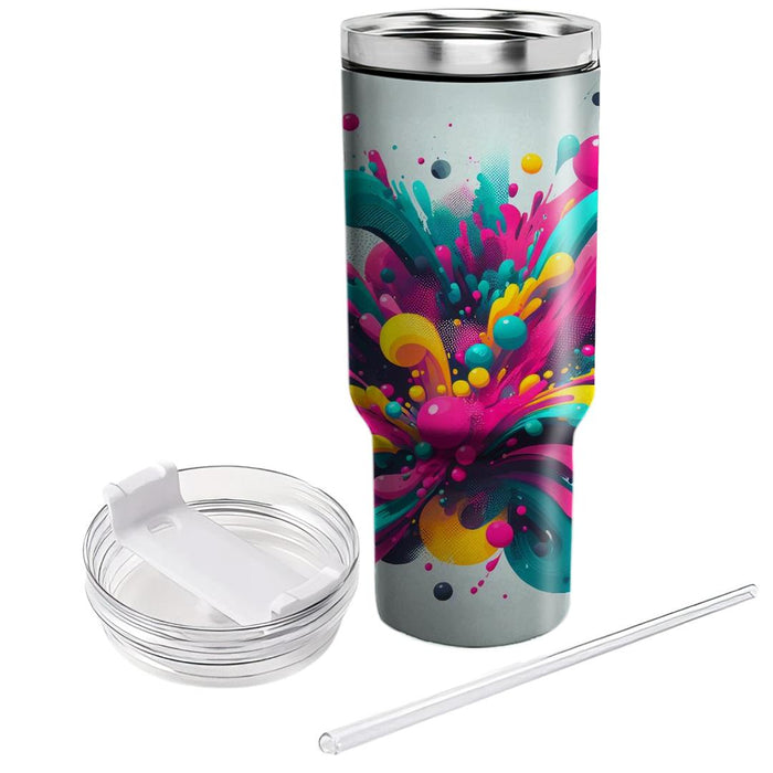 Artistic Color Splash  Personalized Tumblers