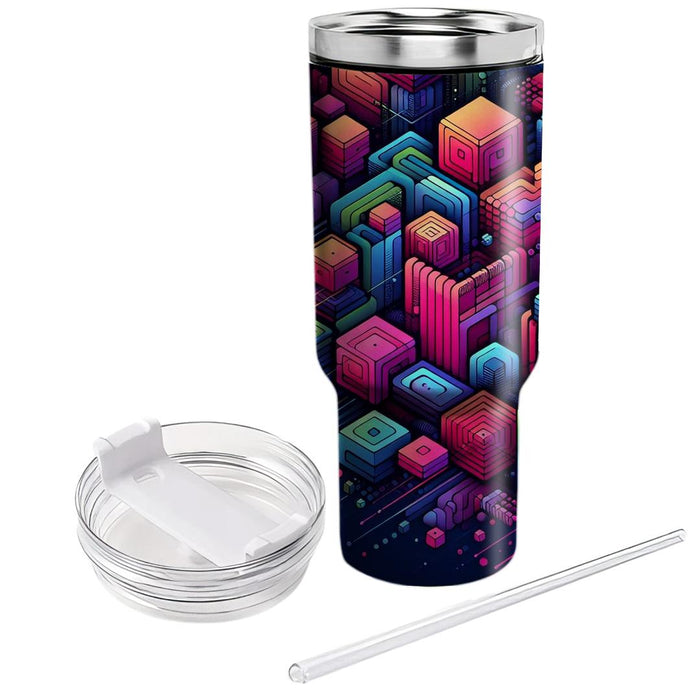 Geometric Glow  Unique Tumblers