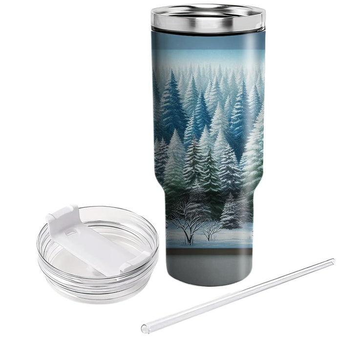 Winter Evergreen Serenity  Decorative Tumblers